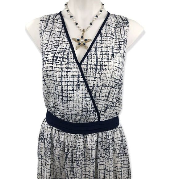 41 Hawthorn Dresses & Skirts - 41 Hawthorn sleeveless blue white side zipper dress